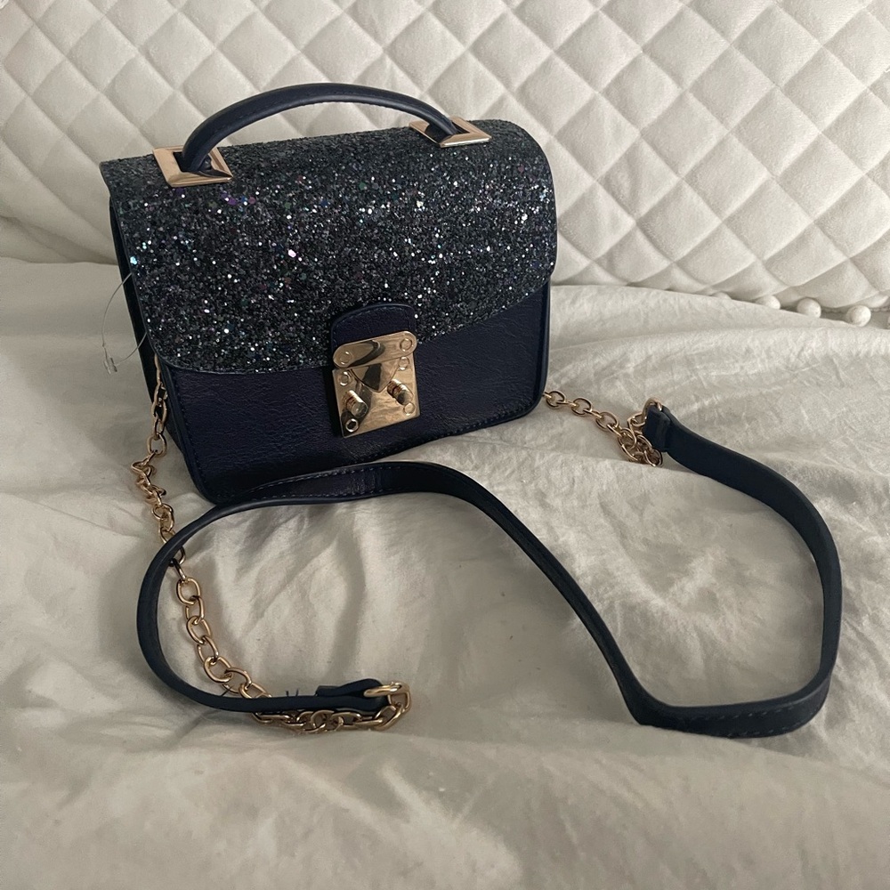 Call It Spring Glitter Crossbody Clutch – Convertible Strap, Evening Halloween